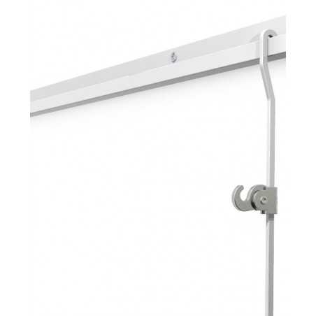 Kit CIMAISE avec 1 rail, 2 tiges, 4 crochets - alu blanc Kit CIMAISE avec 1 rail, 2 tiges, 4 crochets - alu blanc